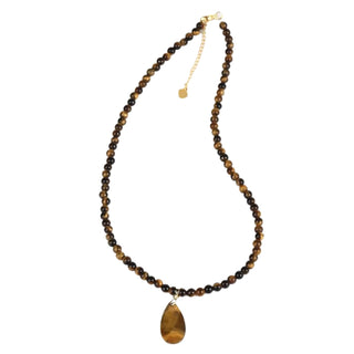 Collar de Piedra Natural Fluorita BXSEEF - Cuentas de 5mm