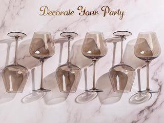 Set de 6 Copas de Vino Tintado Physkoa (Color Moca)