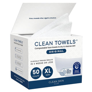 Toallas Faciales Desechables Clean Skin Club XL (50 Unidades)