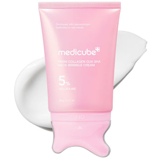 medicube PDRN Collagen: Crema Antiarrugas para Cuello con Masajeador Gua Sha
