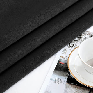 Mantel Rectangular de Terciopelo Negro Vintage F-CHU