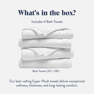 Set de 4 Toallas de Baño Brooklinen Algodón Turco - Blanco