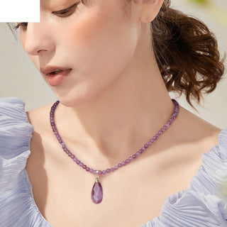 Collar de Piedra Natural Fluorita BXSEEF - Cuentas de 5mm