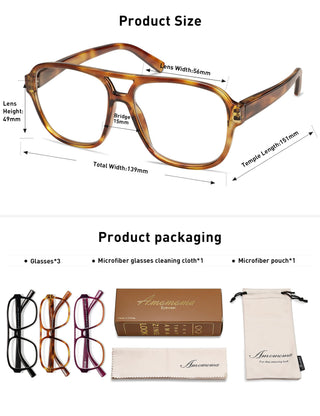 Lentes de Lectura Estilo Aviador Retro AMOMOMA