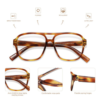 Lentes de Lectura Estilo Aviador Retro AMOMOMA