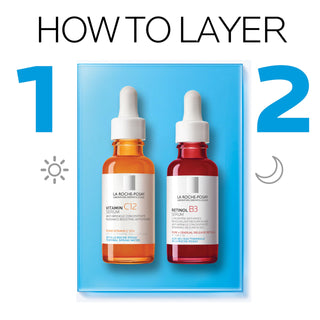 Kit La Roche-Posay: Sérum Vitamina C 10% + Sérum Retinol