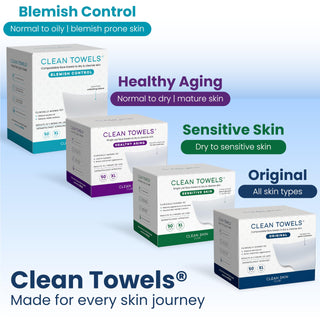 Toallas Faciales Desechables Clean Skin Club XL (50 Unidades)