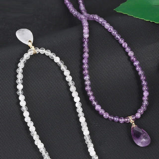 Collar de Piedra Natural Fluorita BXSEEF - Cuentas de 5mm