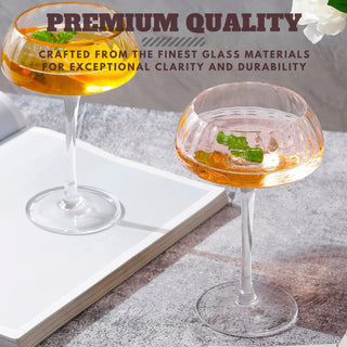 Set de 4 Copas de Champán y Martini Lysenn