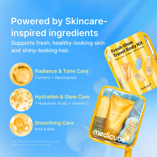 medicube Fresh Glow Body Kit: Set de Viaje Cuerpo y Cabello